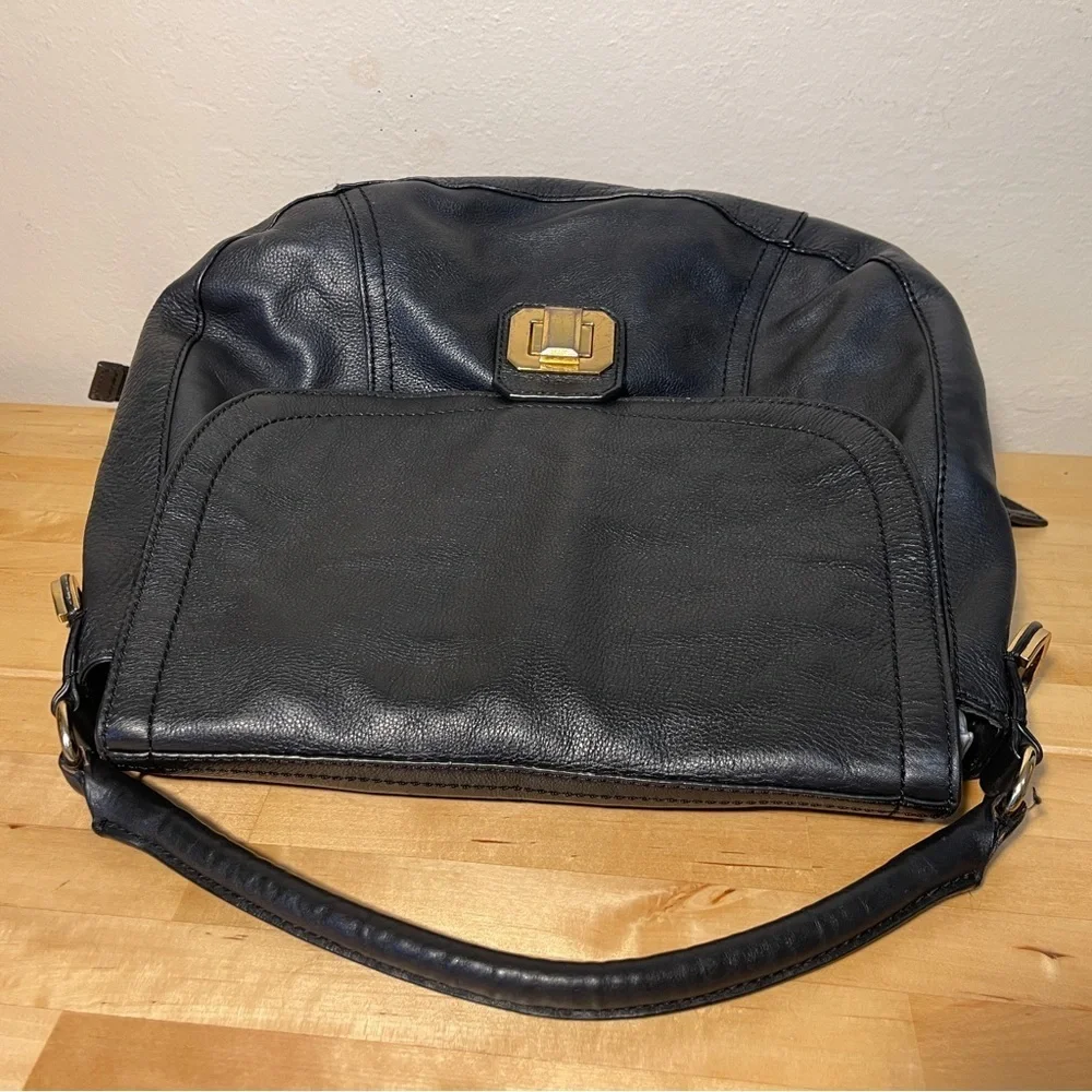Vintage Y2K Juicy Couture Black Leather Convertible Backpack Shoulder Bag